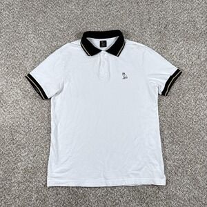 October's Very Own OVO Polo Shirt Mens Medium White Black Owl Logo Canada